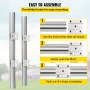 VEVOR linear rail assembly guide with pre-drilled holes for easy mounting.