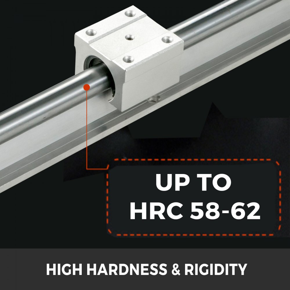 VEVOR Linear Rail 2PCS 500mm SBR16 Linear Slide Rail 4PCS SBR16UU Bearing Block CNC Kit Linear Rails and Bearings Kit CNC Rails Linear Rail Set for CNC Machines Automated Machines and Equipments