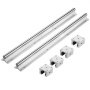 VEVOR Linear Rail 2PCS 500mm SBR16 Linear Slide Rail 4PCS SBR16UU Bearing Block CNC Kit Linear Rails and Bearings Kit CNC Rails Linear Rail Set for CNC Machines Automated Machines and Equipments