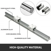 VEVOR Linear Rail 2PCS 500mm SBR16 Linear Slide Rail 4PCS SBR16UU Bearing Block CNC Kit Linear Rails and Bearings Kit CNC Rails Linear Rail Set for CNC Machines Automated Machines and Equipments