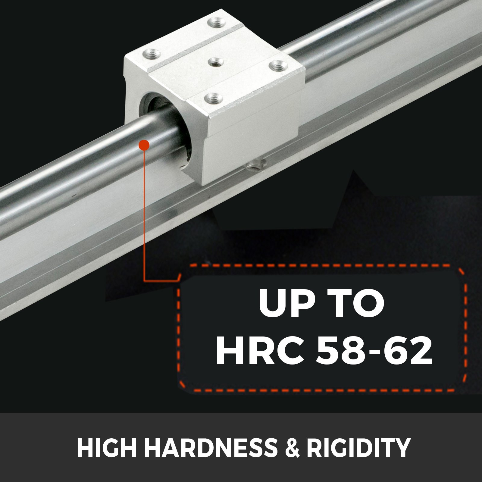 VEVOR Linear Rail 2PCS 500mm SBR16 Linear Slide Rail 4PCS SBR16UU Bearing Block CNC Kit Linear Rails and Bearings Kit CNC Rails Linear Rail Set for CNC Machines Automated Machines and Equipments