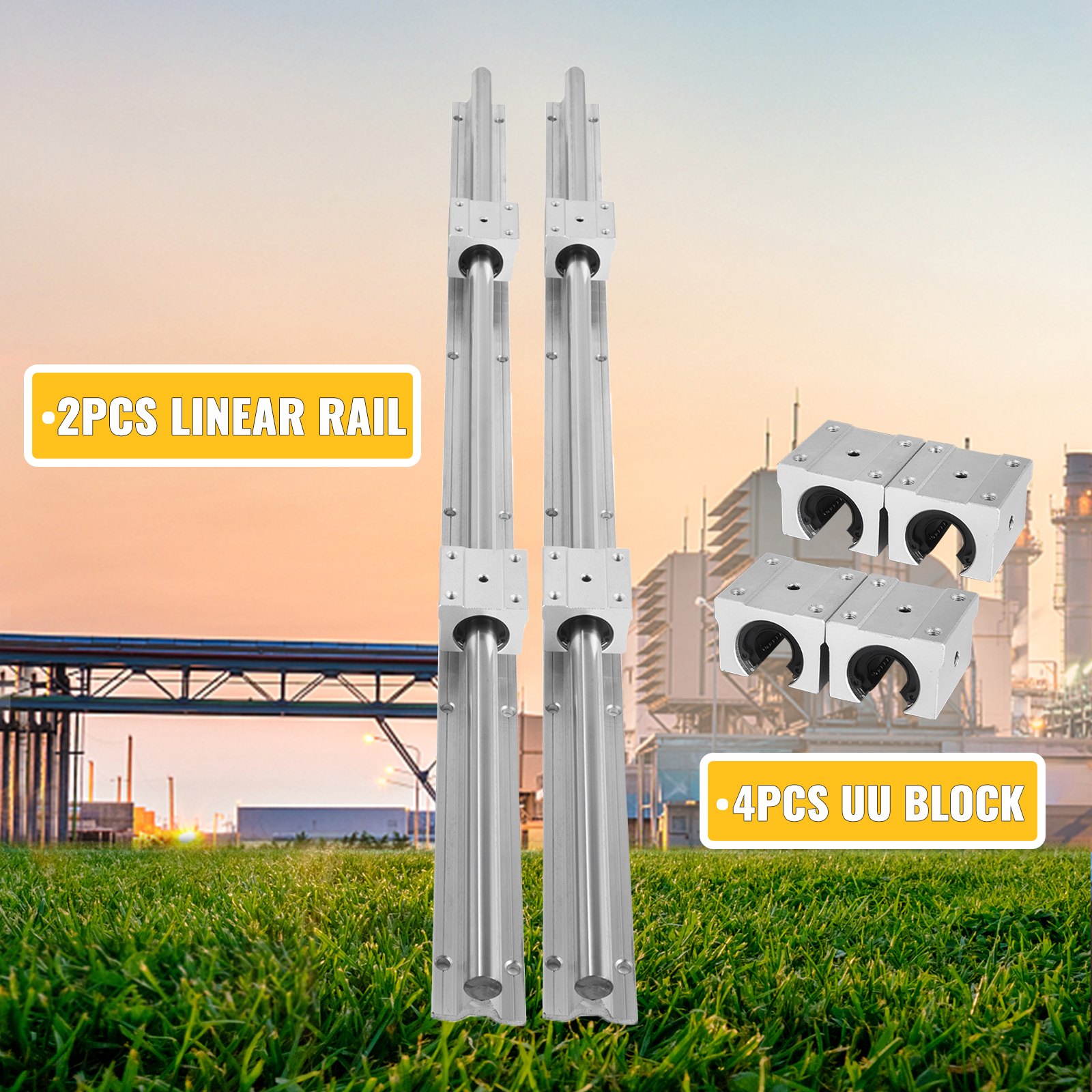 Linear Rail 2 X Sbr20-900mm Rails 4 X Blocks Automatic 2 Rails Slide Guide