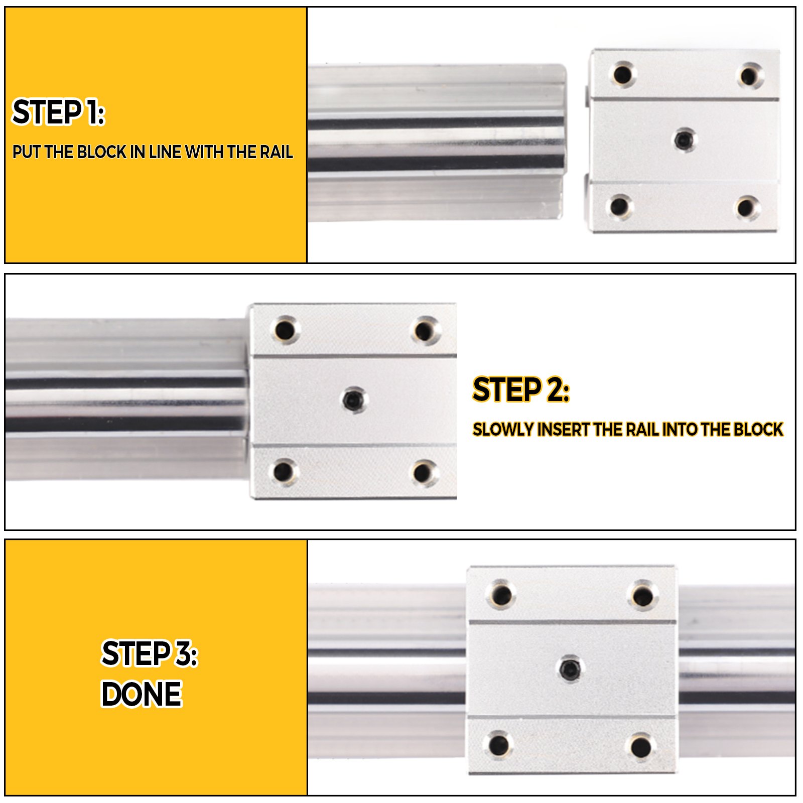 Linear Rail 2 X Sbr20-900mm Rails 4 X Blocks Automatic 2 Rails Slide Guide