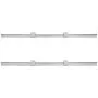 VEVOR linear guide rail set, dual aluminum rails with two sliding blocks, silver finish.