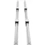 VEVOR linear guide rail set with dual rails and black sliding blocks in a precise alignment.