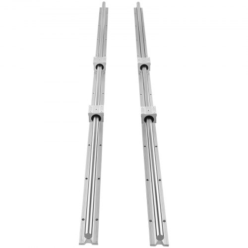 VEVOR Lineaire Geleiderail SBR20 1800mm Set - 2 Rails + 4 Kogellagers SBR20UU Voor CNC En Automatisering