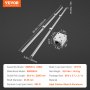 VEVOR Linear Guide Rail Set, SBR20 2200mm, 2 PCS 86,6 in/2200 mm SBR20 Guide Rails and 4 PCS SBR20UU Slide Blocks, Linear Rails and Bearings Kit for Automated Machines DIY Project CNC Router Machines