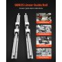 VEVOR Linear Rail Kit, SBR25, 2Pcs 1200 mm (47.24 inch) Linear Motion Guide Rails and 4Pcs Bearing Slide Blocks, Fully Supported Shaft, for Cutting, Grinding, Milling, Drilling Machines, and More