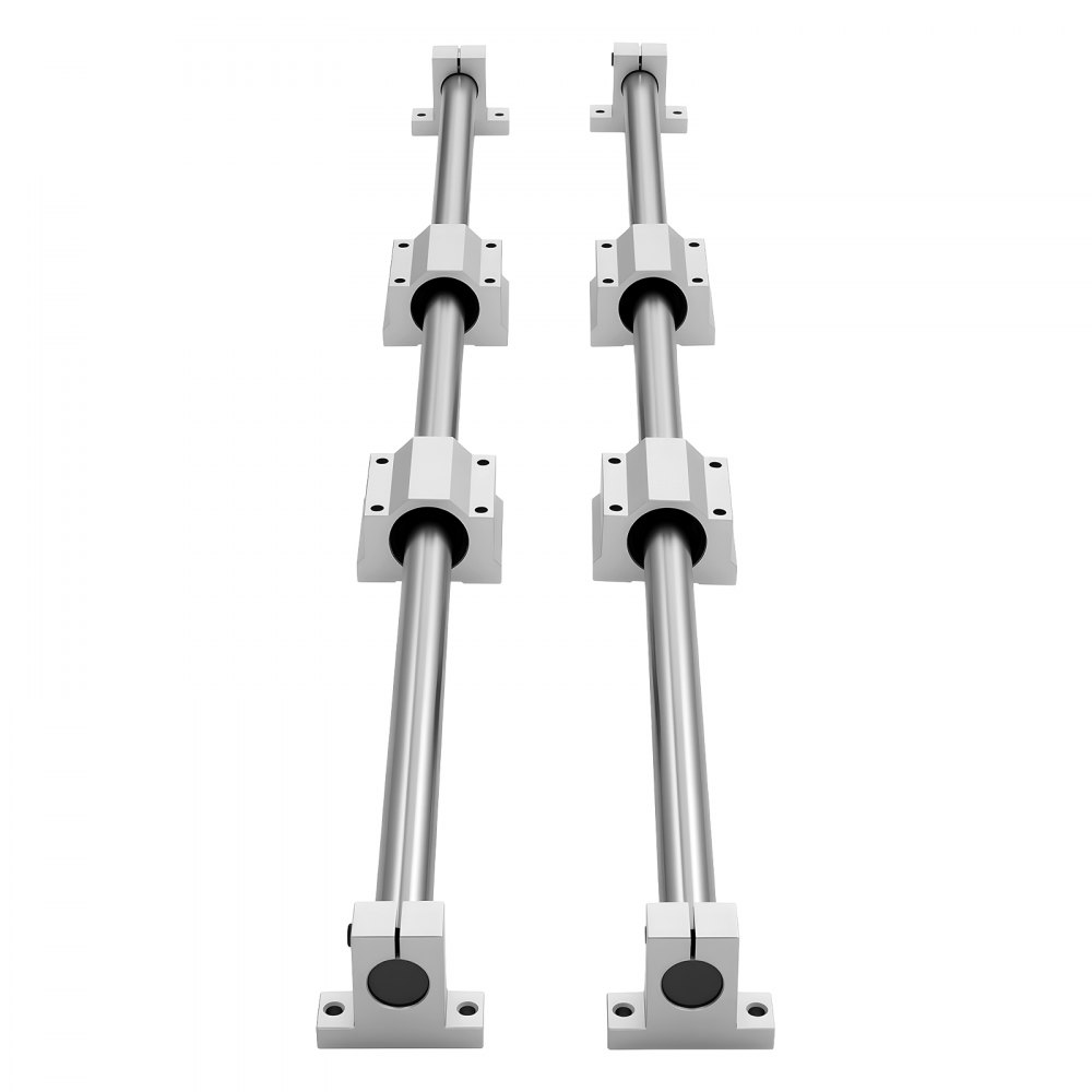 VEVOR Linear Rail Kit, SFC25, 2Pcs 1000 mm (39.4 inch) Linear Motion Guide Rails and 4Pcs Bearing Slide Blocks, for DIY Engraving Machine Lathe Milling Machine Slides, DIY Training Rocker Plate