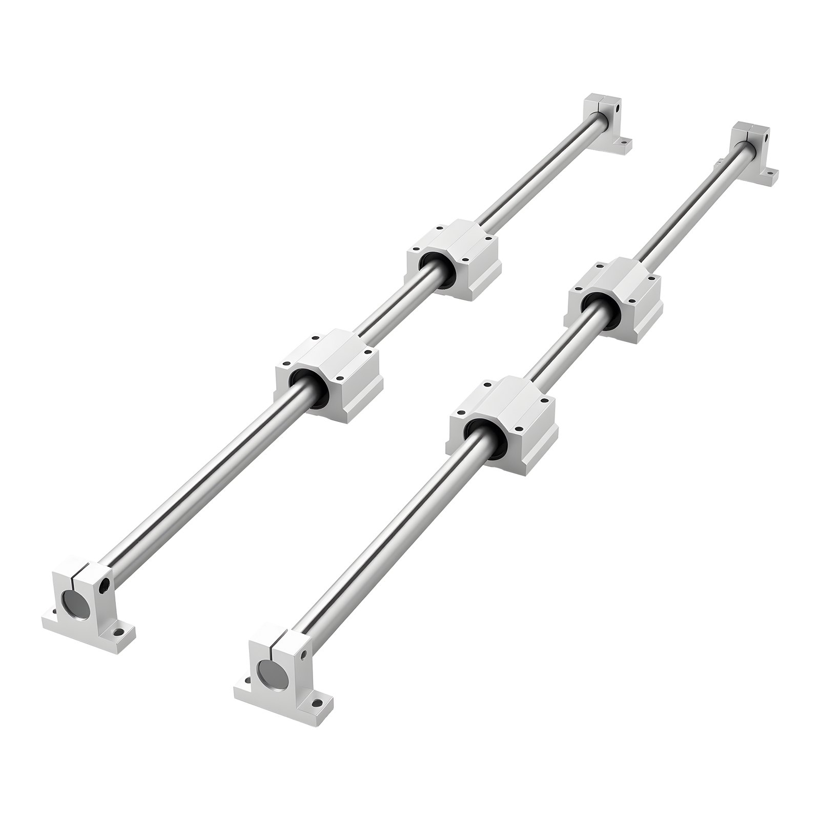 VEVOR Linear Rail Kit, SFC25, 2Pcs 1000 mm (39.4 inch) Linear Motion Guide Rails and 4Pcs Bearing Slide Blocks, for DIY Engraving Machine Lathe Milling Machine Slides, DIY Training Rocker Plate