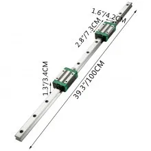 VEVOR  Linear Guide Rail  2Pcs HGR20-1000mm Linear Slide Rail with 1Pcs RM1605-1000mm Ballscrew with BF12/BK12 Kit Linear Slide Rail Guide Rail Square For DIY CNC Routers Lathes Mills