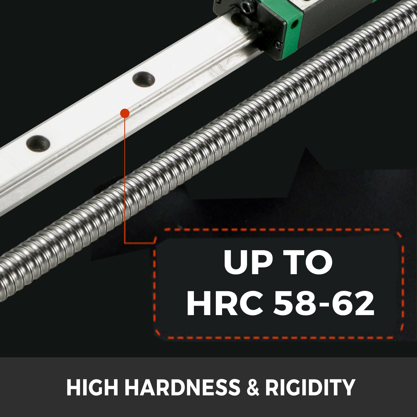 VEVOR  Linear Guide Rail  2Pcs HGR20-1000mm Linear Slide Rail with 1Pcs RM1605-1000mm Ballscrew with BF12/BK12 Kit Linear Slide Rail Guide Rail Square For DIY CNC Routers Lathes Mills