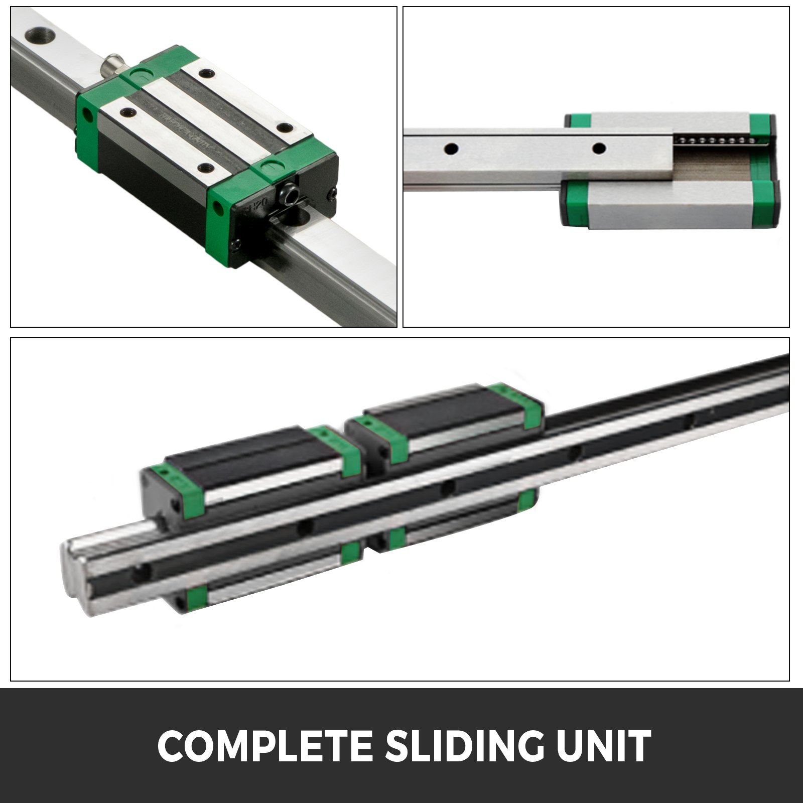 VEVOR  Linear Guide Rail  2Pcs HGR20-1000mm Linear Slide Rail with 1Pcs RM1605-1000mm Ballscrew with BF12/BK12 Kit Linear Slide Rail Guide Rail Square For DIY CNC Routers Lathes Mills