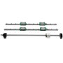 linear rails and lead screw of VEVOR linear guide rail kit on white background.