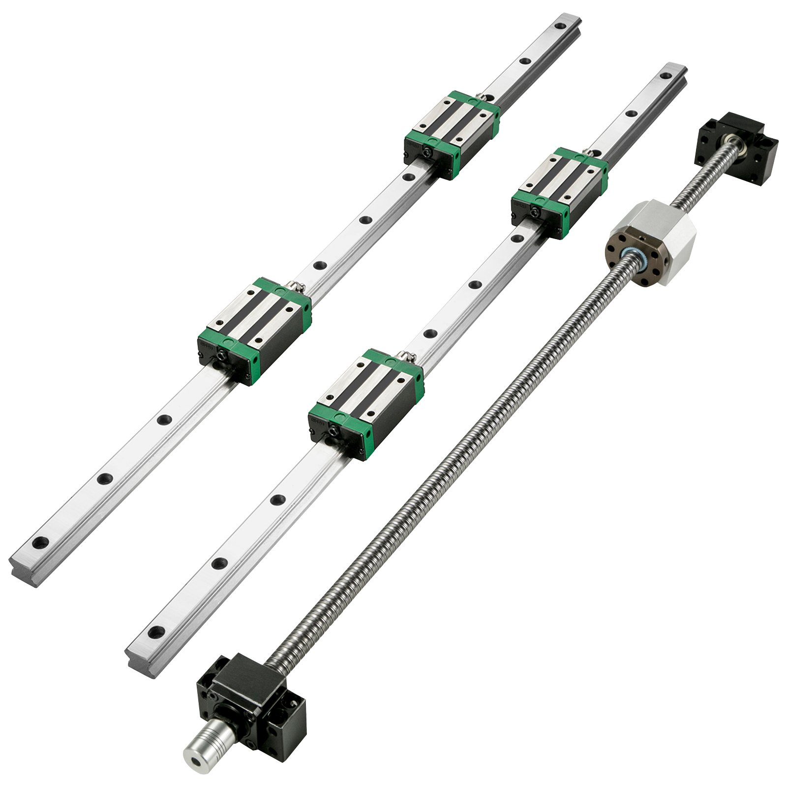 VEVOR linear guide rail kit with ball screw and sliding blocks.