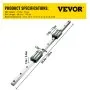 VEVOR Linear Guide Rail  2Pcs HGR20-1700mm Linear Slide Rail with 1Pcs RM1605-1700mm Ballscrew with BF12/BK12 Kit Linear Slide Rail Guide Rail Square For DIY CNC Routers Lathes Mills