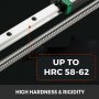 Cnc Set 2x Linear Rails Hgr20-200mm 4 Blocks Ballscrew Rm1605 Bf/bk12 Hardness