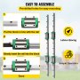 VEVOR linear guide rail assembly steps with blocks and rails, simple and labor-saving.