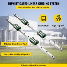 VEVOR Linear Rails HGR20-2000mmx2 Blocksx4 Ballscrew RM1605-2000mm BF12/BK12 CNC