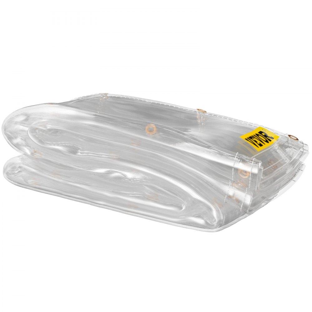 VEVOR Clear Vinyl Tarp, 8 x 10 ft 20 Mil Thick, Heavy-Duty Waterproof Patio Enclosure, Tear and Weather Proof Transparent PVC Tarpaulin, with Brass Grommets and Reinforced Edges for Outdoor Cover