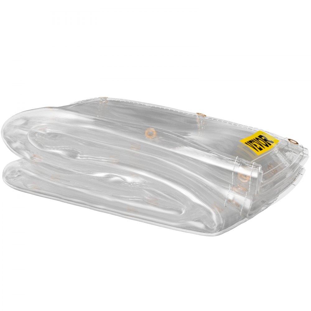 VEVOR Clear Vinyl Tarp, 8 x 12 ft 20 Mil Thick, Heavy-Duty Waterproof Patio Enclosure, Tear and Weather Proof Transparent PVC Tarpaulin, with Brass Grommets and Reinforced Edges for Outdoor Cover