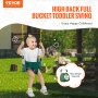 VEVOR Toddler Swing Seat High Back Full Bucket Baby Swing Seat Suporte 150 lbs