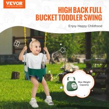 VEVOR Toddler Swing Seat High Back Full Bucket Baby Swing Seat Support 150 lbs