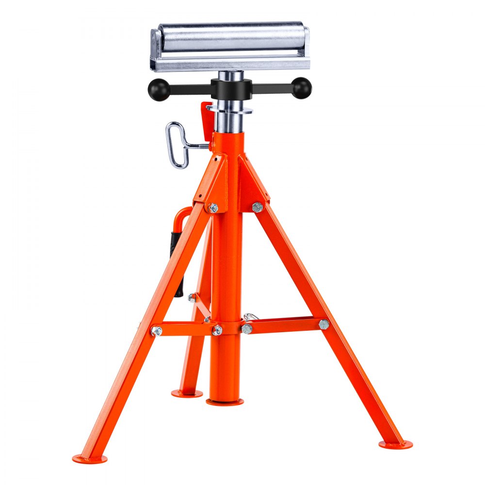 VEVOR Roller Stand, Heavy Duty 1134 kg Load Capacity, 700 mm-1320 mm Height Adjustable, 45# Steel Folding Roller Support Stand for Pipes, Wooden Boards