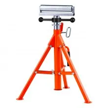 VEVOR Roller Stand, Heavy Duty 2500 LBS Load Capacity, 27.6"-52" Height Adjustable, 45# Steel Folding Roller Support Stand for Pipes, Wooden Boards
