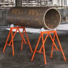 VEVOR Pipe Stand with Roller Head 2500 LBS Load for 2-36 inches Pipes 45# Steel