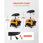 VEVOR Rolling Shop Stool Heavy-Duty Garage Work Seat 300 lbs Load with Caster