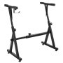 VEVOR Piano Keyboard Stand, Z Style, Heavy-Duty Digital Piano Music Stand, 250 lbs Capacity with Adjustable Width & Height Wheels Anti-Slip Pads Headphone Hook, Fits for 54-88 Key Electric Pianos