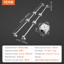 VEVOR Linear Guide Rail Set, SFC20 1200mm, 2 PCS 39.4 in/1000 mm SFC20 Guide Rails 4 PCS SC20 Slide Blocks 4 PCS Rail Supports, Linear Rails and Bearings Kit for Automated Machines CNC DIY Project