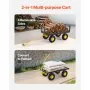 VEVOR Steel Garden Cart 900lb Capacity Heavy Duty Yard Wagon Cart 10in Tires
