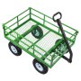 VEVOR Steel Garden Cart, 544 kg Heavy Duty Pullable Garden Wagon Yard Cart, 2 in 1 Outdoor Metal Utility Wagon Yard Trailer with 330 mm All Terrain Tires, Mesh Detachable Sides & 180° Rotating Handle