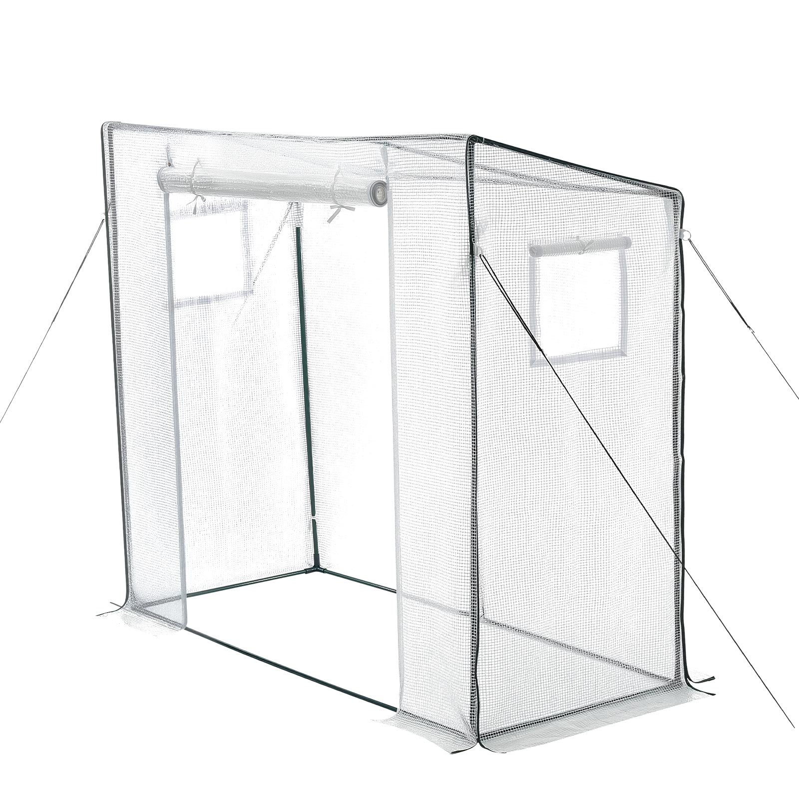 VEVOR Walk-in Greenhouse, 195 x 77 x 168 cm Greenhouse for Outdoors with Windows, Durable PE Cover, Roll-Up Zipper Door, Walk in Green House Kit, Portable Plant Garden Hot House for Backyard, Outside