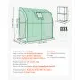 VEVOR Walk-in Greenhouse, 198 x 100 x 200 cm Greenhouse for Outdoors with Window, PE Cover, 3-Tier Shelf, Roll-Up Zipper Doors, Walk in Green House Kit, Portable Plant Garden Hot House for Backyard