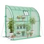 VEVOR Walk-in Greenhouse, 198 x 100 x 200 cm Greenhouse for Outdoors with Window, PE Cover, 3-Tier Shelf, Roll-Up Zipper Doors, Walk in Green House Kit, Portable Plant Garden Hot House for Backyard
