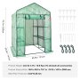 VEVOR Walk-in Green House, 4.6 x 4.6 x 6.6 ft , Greenhouse with Shelves, High Strength PE Cover with Zipper Door and Steel Frame, Assembly in Minutes, Suitable for Planting and Storage