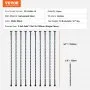 VEVOR Staircase Metal Balusters, 111.76 cm x 1.27 cm Galvanized Steel Decorative Banister Spindles, 10 Pack Deck Baluster with Hollow Twists, Satin Black Spiral Stair Railing with Shoes & Screws