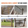 VEVOR-portaiden metallikaiteet, 44" x 1/2" sinkitystä teräksestä valmistetut koristekaidekarat, 10-pakkainen kansikaide ontoilla kaksoiskoreilla, kierreportaiden kaiteet kengillä ja ruuveilla