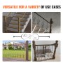 VEVOR-portaiden metallikaiteet, 44" x 1/2" sinkitystä teräksestä valmistetut koristekaidekarat, 5 Pack S -muotoinen kansikaide, ontto satiinimustan kierreportaiden kaiteet kengillä ja ruuveilla