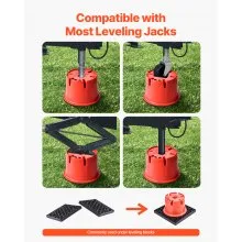 Trailer Jack Blocks 6 RV Leveling Blocks 8" High 2000 lbs with 2 Pads
