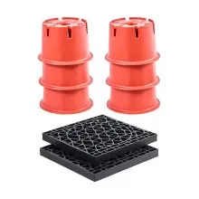 Trailer Jack Blocks 6 RV Leveling Blocks 8" High 2000 lbs with 2 Pads