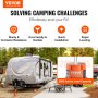VEVOR Trailer Jack Block, 2000 lbs Capacity per RV Leveling Block, High-quality Polypropylene RV Camper Stabilizer Blocks, RV Travel Accessories Use for Any Tongue Jack, Post, Foot, 5th Wheels, 2-Pack