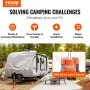 VEVOR Bloque de gato para remolque, capacidad de 2000 libras por bloque nivelador de RV, bloques estabilizadores de polipropileno de alta calidad para caravanas, accesorios de viaje para RV, uso para cualquier gato de lengüeta, poste, pie, quinta rueda, paquete de 2