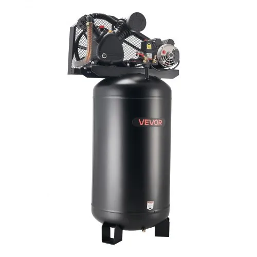 VEVOR 80 Gallon Heavy-duty Air Compressor 5hp 10 Scfm At 90 Psi Oil-lubricated Max 175 Psi Industrial Workshop Tank 230v 60hz No Plug