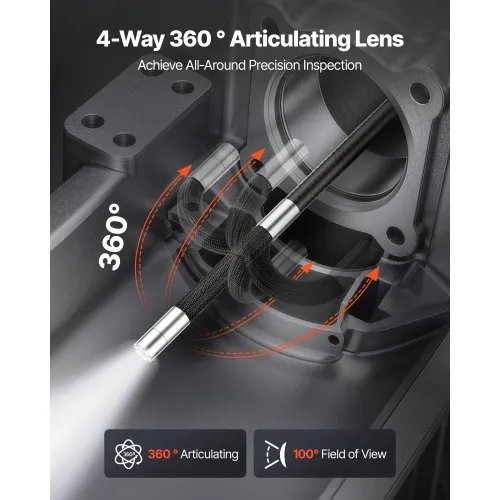 Artikuleeruv endoskoop 4-suunaline 360°, 6,2 mm, 1,5 m kaabel — pilt 2