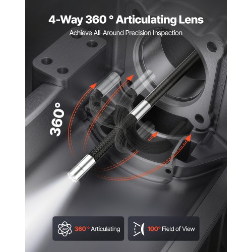Artikuleeruv endoskoop 4-suunaline 360°, 6,2 mm, 2 m kaabel — pilt 2