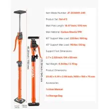 VEVOR 2Pcs Cabinet Jack Support Pole 25.4-45.3 in Telescopic Quick Support Rod